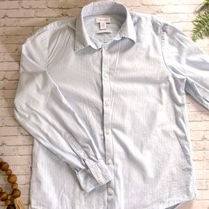 Calvin Klein Blue Yellow Striped Long Sleeve Men’s Shirt Medium Casual Work Wear